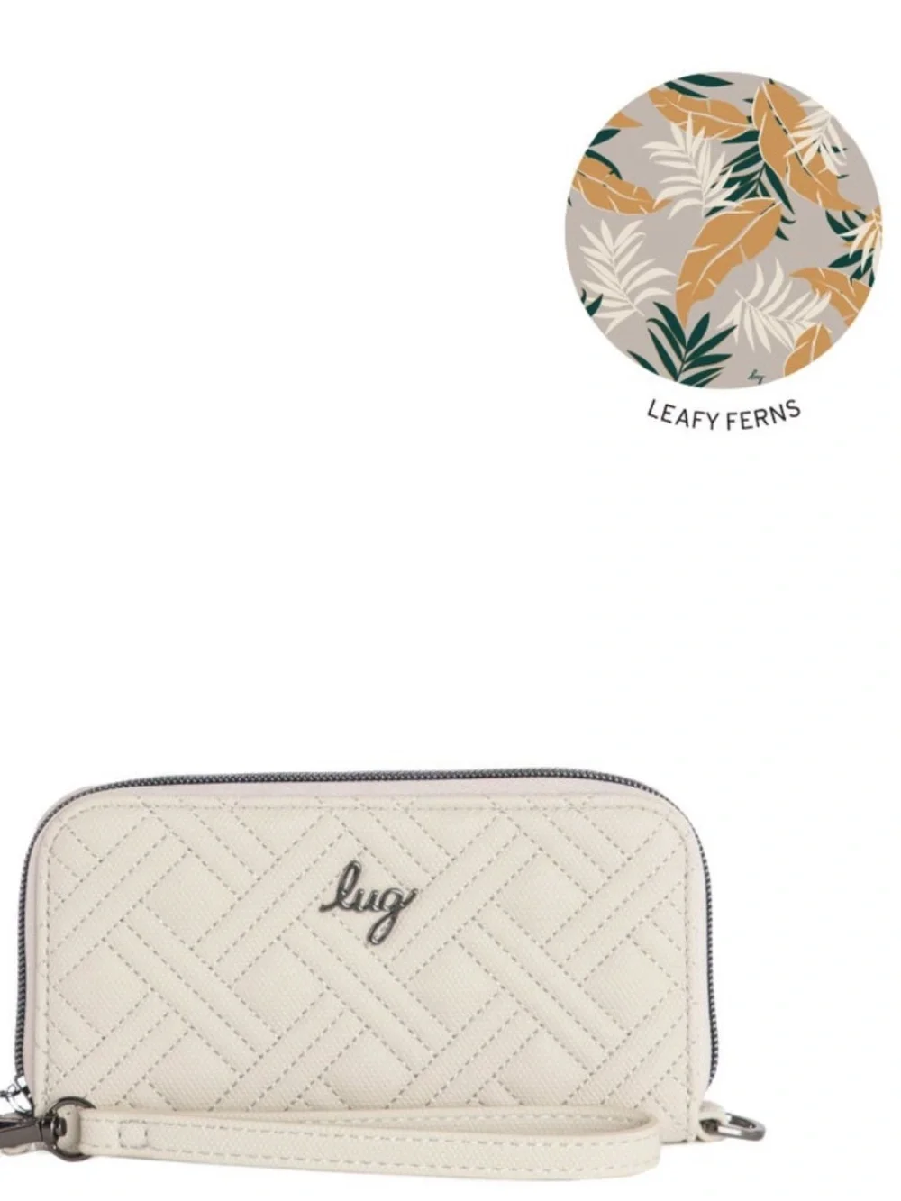 Lug Whirly Matte Luxe VL RFID Wristlet Wallet Pebble